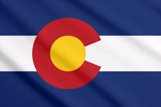 Colorado flag waving